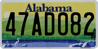 AL license plate 47AD082