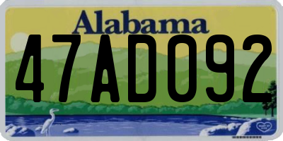 AL license plate 47AD092