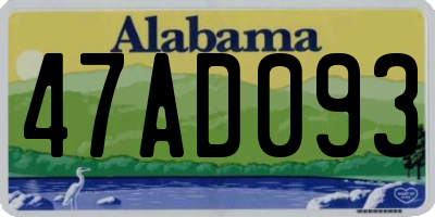 AL license plate 47AD093