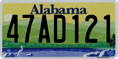 AL license plate 47AD121