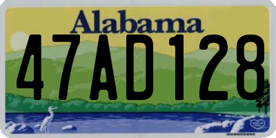 AL license plate 47AD128
