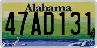 AL license plate 47AD131