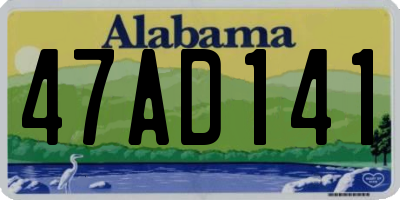 AL license plate 47AD141