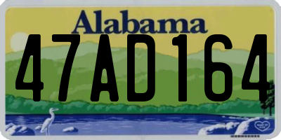 AL license plate 47AD164