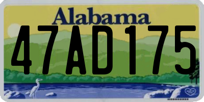 AL license plate 47AD175