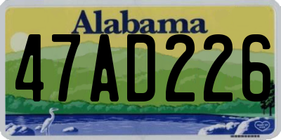 AL license plate 47AD226