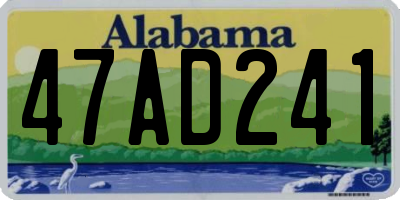 AL license plate 47AD241