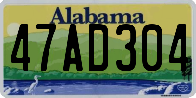 AL license plate 47AD304