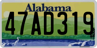 AL license plate 47AD319