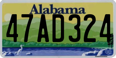 AL license plate 47AD324