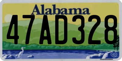AL license plate 47AD328