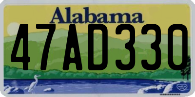 AL license plate 47AD330