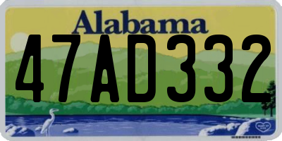 AL license plate 47AD332