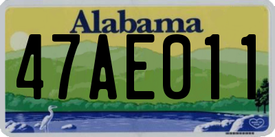 AL license plate 47AE011