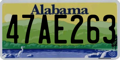 AL license plate 47AE263