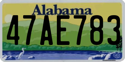 AL license plate 47AE783