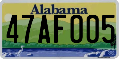 AL license plate 47AF005