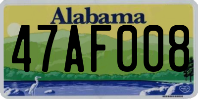 AL license plate 47AF008