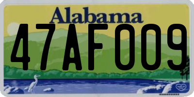 AL license plate 47AF009