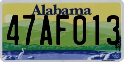AL license plate 47AF013