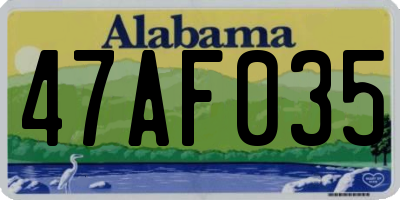 AL license plate 47AF035