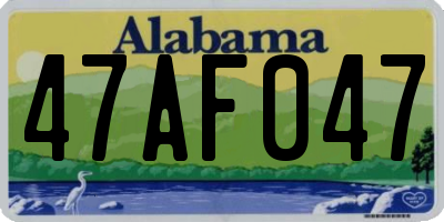 AL license plate 47AF047