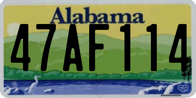 AL license plate 47AF114