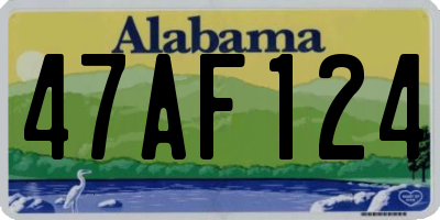 AL license plate 47AF124