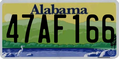 AL license plate 47AF166