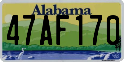 AL license plate 47AF170
