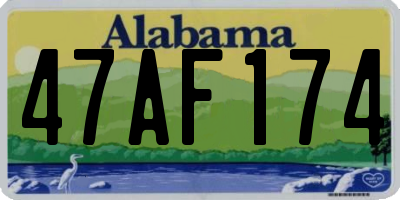 AL license plate 47AF174