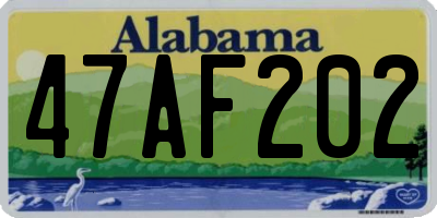 AL license plate 47AF202