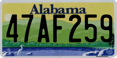 AL license plate 47AF259