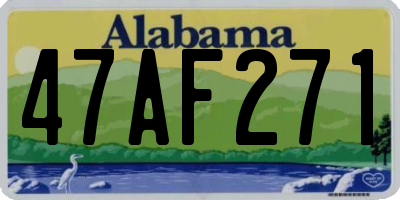 AL license plate 47AF271