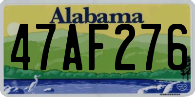 AL license plate 47AF276