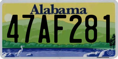 AL license plate 47AF281