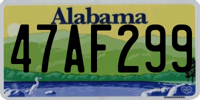 AL license plate 47AF299
