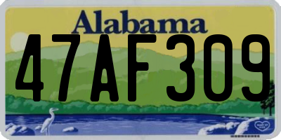 AL license plate 47AF309