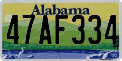 AL license plate 47AF334