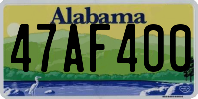AL license plate 47AF400