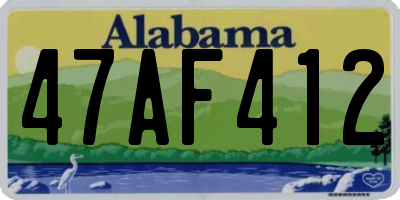 AL license plate 47AF412
