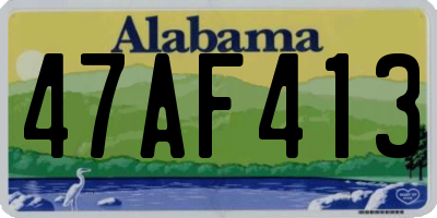 AL license plate 47AF413