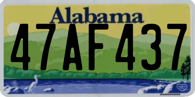 AL license plate 47AF437