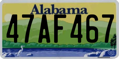 AL license plate 47AF467