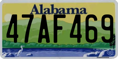 AL license plate 47AF469