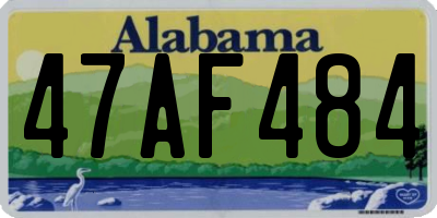 AL license plate 47AF484