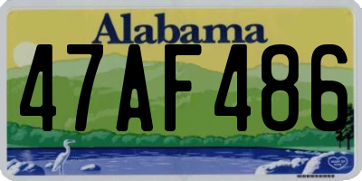 AL license plate 47AF486