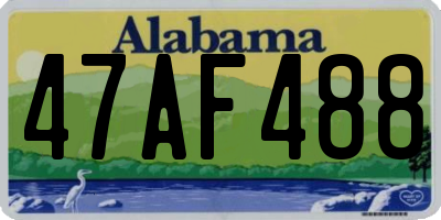 AL license plate 47AF488