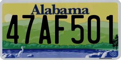 AL license plate 47AF501