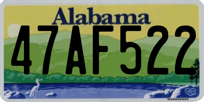 AL license plate 47AF522